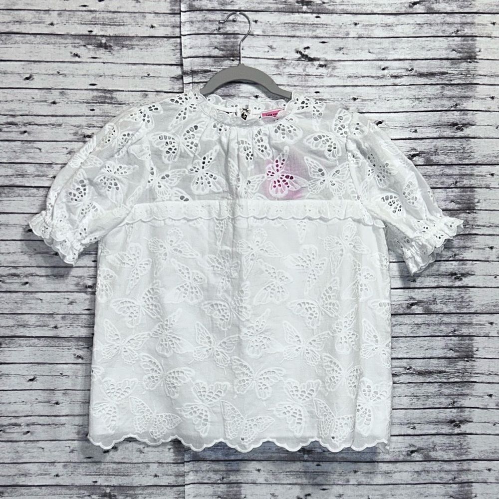 Kate Spade Butterfly Eyelet Top